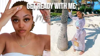GRWM BRUNCH DATE ON THE BEACH | VACATION SKINCARE ROUTINE + BABY HAIR TUTORIAL
