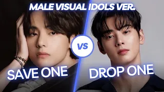 SAVE ONE DROP ONE - MALE VISUAL IDOLS VER. (EXTREMELY HARD)|[KPOP GAME]