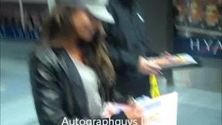 Trish Stratus WWE wrestling DIVA signing autographs in St. Louis, Mo she wasnt camera ready.