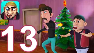 Scary Robber Home Clash - Gameplay Walkthrough Part 13 - 2 Christmas Levels (iOS, Android)