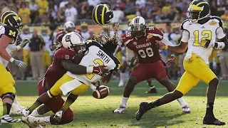 Blown Call in Outback Bowl and Jadeveon Clowney Retaliates 2013