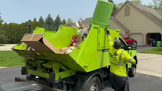 Tiny Split Ford Garbage Truck with a Famous Driver