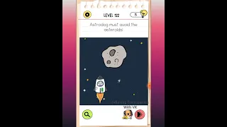 BRAIN TEST 4 : Level 122 Astrodog must avoid asteroids