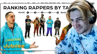 xQc Reacts To: "Rappers Rank Themselves by Talent | Artists vs Audience"