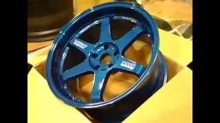 Volk Racing Limited Blue TE37 Wheels