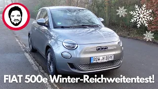 Fiat 500e Winter-Reichweitentest