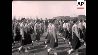 PRINCESS MARGARET VISITS GIRL GUIDES  - NO SOUND