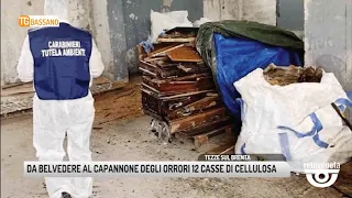 TG BASSANO (20/04/2019) - DA BELVEDERE AL CAPANNONE DEGLI ORRORI 12 CASSE DI CELLULOSA
