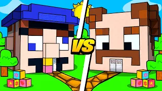 Jeffy vs Marvin BABY House Battle in Minecraft!