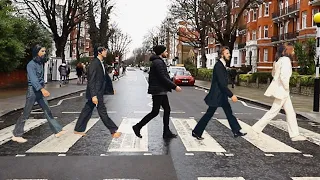 CROSSING ABBEY ROAD JUST LIKE THE BEATLES
