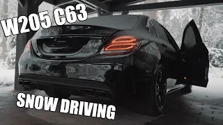 Make sure you DRIVE your C63 in the SNOW! 🥶❄️