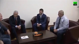 Putin meets with Khabib Nurmagomedov after the win in Abu Dhabi