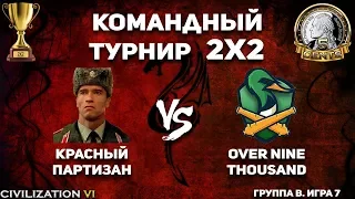 Командный турнир 2х2 Civilization VI. Группа B. Красный партизан vs. over nine thousand