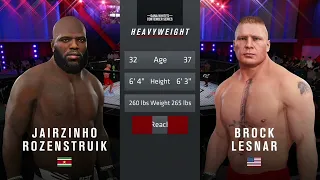 Brock Lesnar vs. Jairzinho Rozenstruik | EA Sports UFC 4 | Fight Simulation