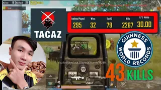 TACAZ | Guinness World Record | 43 Kills | Best Moments Solo vs Squad