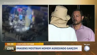 CONFUSÃO EM BAR: HOMEM AGRIDE GARÇOM EM BAR