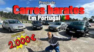 PREÇO DE CARROS BARATOS EM PORTUGAL 🇵🇹