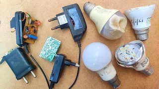 Awesome Uses of Old LED Light Bulbs And Old Mobile Charger