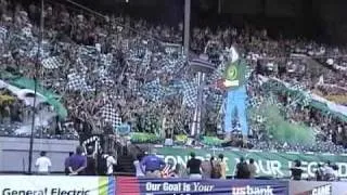 Portland Timbers Army Animated Tifo vs. Seattle - Timber Jim cuts down Space Needle