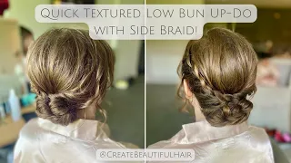 Live with Pam - Quick Textured Low Bun with a Braid! Perfect Bridal Up-Do for Brides & Bridesmaids!