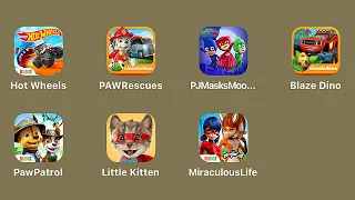 Hot Wheels Unlimited,PAW Patrol Pups to the Rescue,PJ Masks Moonlight Heroes,My Little Kitten