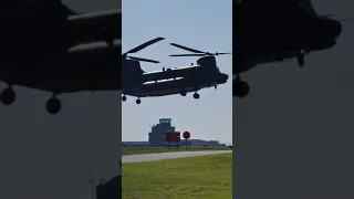 raf chinook arriving at culdrose for the g7