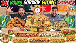 We only ate SUBWAY for 24 HOURS Challenge😱 24 HOURS SUBWAY EATING CHALLENGE😍🔥 (Ep-670)