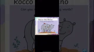 Rocco the rhino-rhyming words