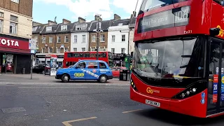 LF20XMJ Ee31 on route 106 at Finsbury Park.