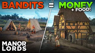 Raiding BANDIT CAMPS for EASY MONEY (and Food) in Manor Lords! (#6)