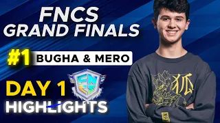 HOW BUGHA GOT 1ST IN FNCS GRAND FINALS 🏆 ( DAY 1 HIGHLIGHTS ) ( w/Mero )