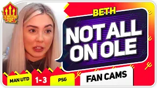 BETH!! NOT ALL OLE'S FAULT! Manchester United 1-1 PSG Fan Cam