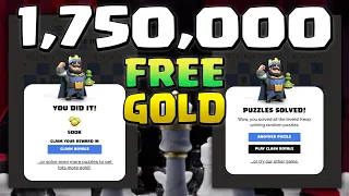 How to get FREE 1.75 MILLION GOLD in Clash Royale!