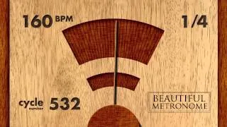 160 BPM 1/4 Wood Metronome HD