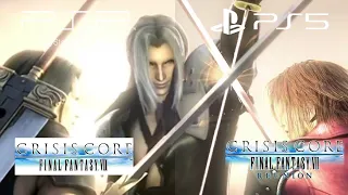 Sephiroth VS Genesis & Angeal - Crisis Core: Final Fantasy VII OG VS Reunion Side-By-Side Comparison