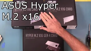 ASUS Hyper M.2 x16 Card V2 PCIe 3.0 Comparison Tutorial Install