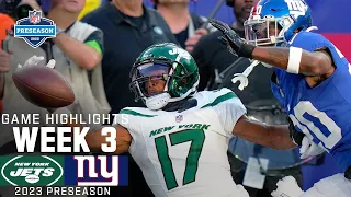 New York Jets vs. New York Giants  | 2023 Preseason Week 3 Game Highlights