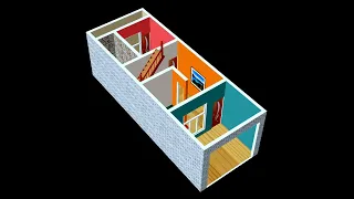 16x45 घर का नक्शा 2 BHK House-720sqft House plan-80 Gaj-16x45ft House(4.5x12.5m)