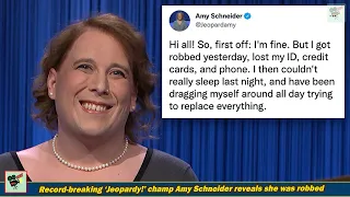 Record-breaking ‘Jeopardy!’ champ Amy Schneider reveals she was robbed, World News Today, Stand Up