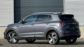 Volkswagen NEW T-Cross R-Line 2023 in 4K Smokey Grey Metal 18 inch Nevada walk around & Detail