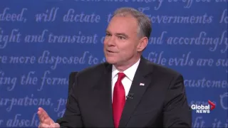 VP debate:  'This is important Elaine' - Tim Kaine snipes at moderator