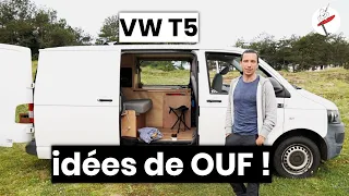 Van Tour Volkswagen T5 aménagé. tellement bien PENSé !!!