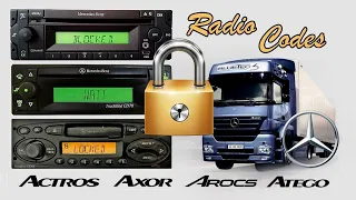 خدمة استعادة كود راديو السيارة: مرسيدس بنز أكتروس | أكسور | أتيجو | أروكس | زيتروس | جروف