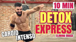 Cardio HIIT Detox Express (10 MIN) Rutina Para Quemar Grasa y Bajar de Peso