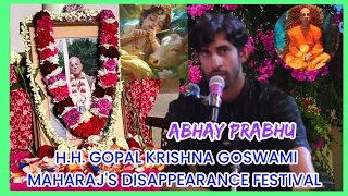 HARE KRISHNA KIRTAN  / H.H. GOPAL KRISHNA GOSWAMI MAHARAJ'S DISAPPEARANCE FESTIVAL  / ABHAY PRABHU