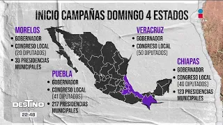 Este domingo inician campañas electorales en Morelos, Puebla, Veracruz y Chiapas | Ciro