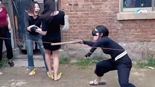 Playing  Blind folded   Broom  game  with friends  #fungameVisit #comedy  #viralvideo