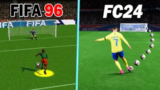 Marquer UN But Sur Chaque FIFA de 96 à 24 ! (Ronaldo et Messi s'affronte la 1er fois sur FIFA 06 😮)