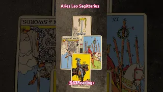 Aries, Leo Sagittarius, your love tarot reading today #horoscope #tarot #shorts