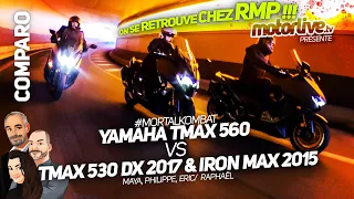 YAMAHA TMAX 560 vs 530 DX 2017 & IRON MAX 2015 | COMPARATIF